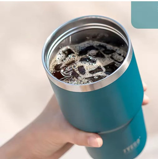 30 oz Stainless Steel Tumbler – Double-Walled Insulated, Hot & Cold with Leakproof Lid, Straw, and Flip-Top Handle